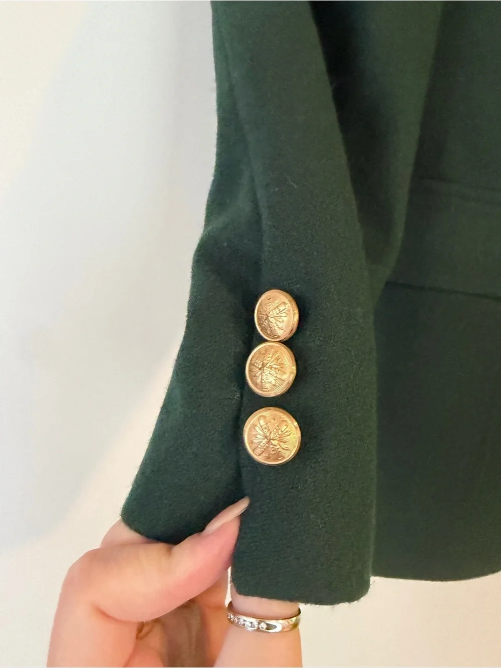 Men's Dark Green Blazer with Gold Buttons